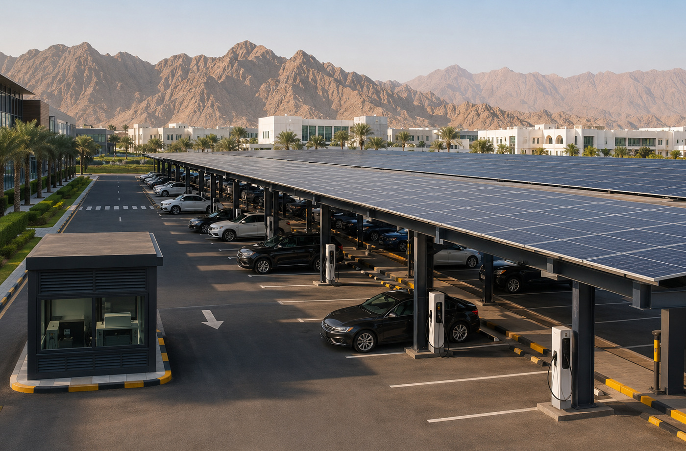 Solar carport and EV charging solution in Oman